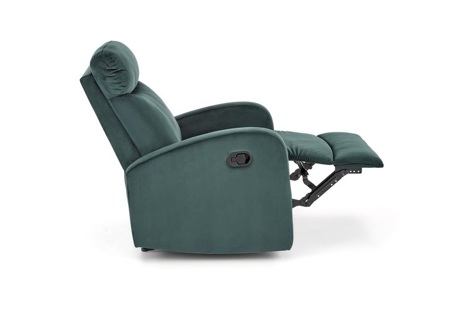 Крісло розкладне для відпочинку WONDER з функцією колиски темно-зелений Halmar Польща