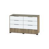 Комод Вайб 4Ш+4Ш 140&times;40&times;83,3 см &mdash; Дуб Канелла / Німфеа Альба