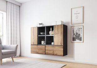 Стильний комод CAMA Roco 19 в стилі хай-тек 112x150x39 Антрацит/Дуб вотан фото - artos.in.ua