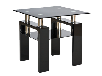 Журнальний столик з місцем для зберігання LISA D 60x60 SIGNAL стиль хай-тек Чорний Польща