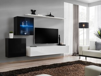 Комплект мебели в гостиную ASM Switch XV 26 ZW SW 15 Черный матовый/Белый глянцевый из Польши
