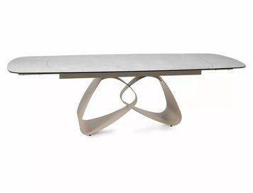 Обідній стіл Valentino Ceramic Signal 180&times;98&times;75, бежевий, загартоване скло + кераміка фото - artos.in.ua