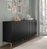 Комод для гостиной WAVE 200 черный с золотыми ножками BIM FURNITURE фото - artos.in.ua