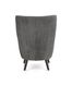Кресло для отдыха в гостиную, спальню Ravel дерево черный/бархатная ткань серый Halmar Польша