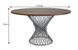Круглий обідній стіл SIGNAL Orlando 137 грецький горіх на металевій опорі стиль модерн Польща