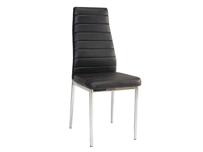 Черный стул на кухню H-261 SIGNAL эко кожа на металлических ножках Польша