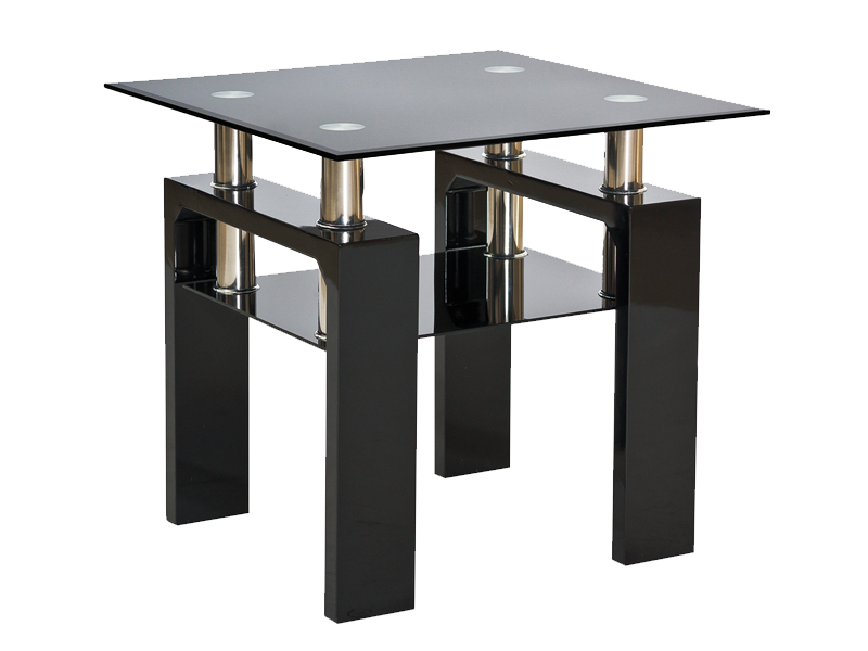 Журнальный столик с местом для хранения LISA D 60x60 SIGNAL стиль хай тек Черный Польша