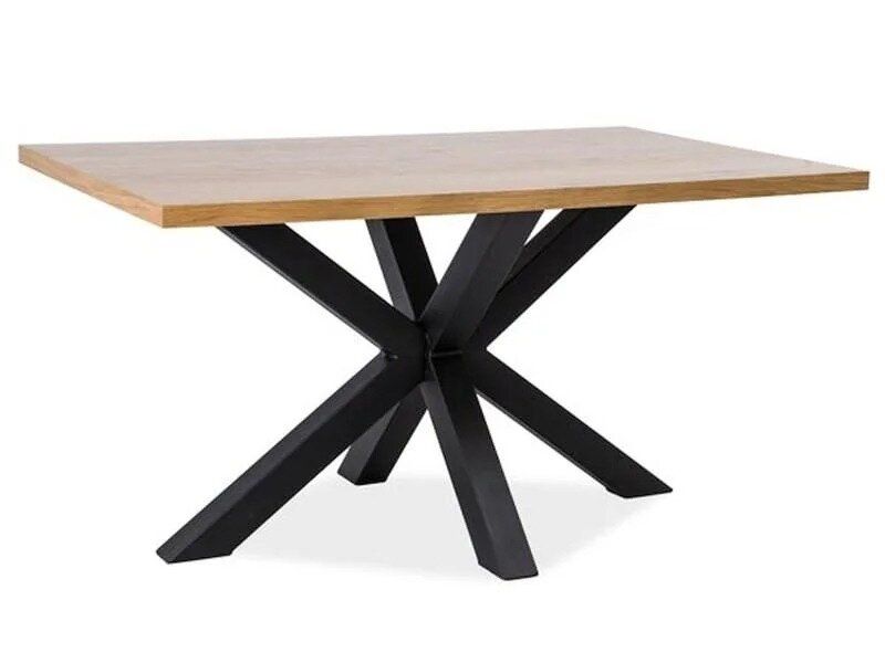 Оригінальний обідній стіл SIGNAL CROSS 150x90 обклеєний у скандинавському прямокутному стилі Польща