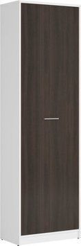 Стеллаж BRW Nepo Plus S435-REG1D-BI/WE, белый, венге фото - artos.in.ua
