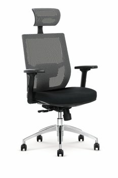 Компьютерное поворотное кресло ADMIRAL серый, черный Halmar Польша