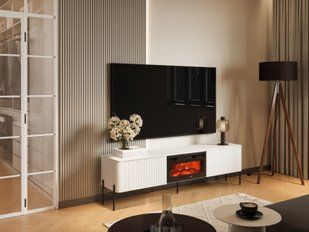 Тумба для телевізора VERA 190 EF CAMA біла матова фото - artos.in.ua