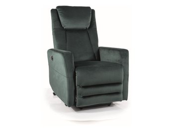 Крісло з оксамитовою оббивкою з відкидною спинкою ADONIS Signal - зелений Bluvel 78 Польща