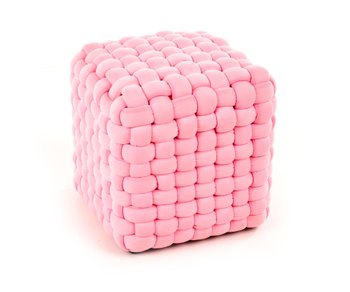 Крісла та пуфи фото Пуф Rubik світло-рожевий Halmar Польща - artos.in.ua