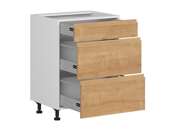 Нижня кухонна тумба BRW Sole K10-FH_D3S_60 / 82_2STB / STB-BAL / DAA, дуб Арлінгтон / альпійський білий, фото - artos.in.ua