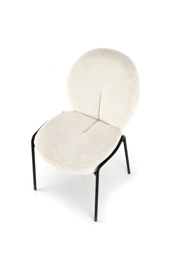 Металевий стілець K507 тканина кремовий Halmar Польща