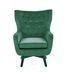 Крісло для відпочинку в вітальню, спальню Marvel дерево чорний / оксамитова тканина темно-зелений Halmar Польща