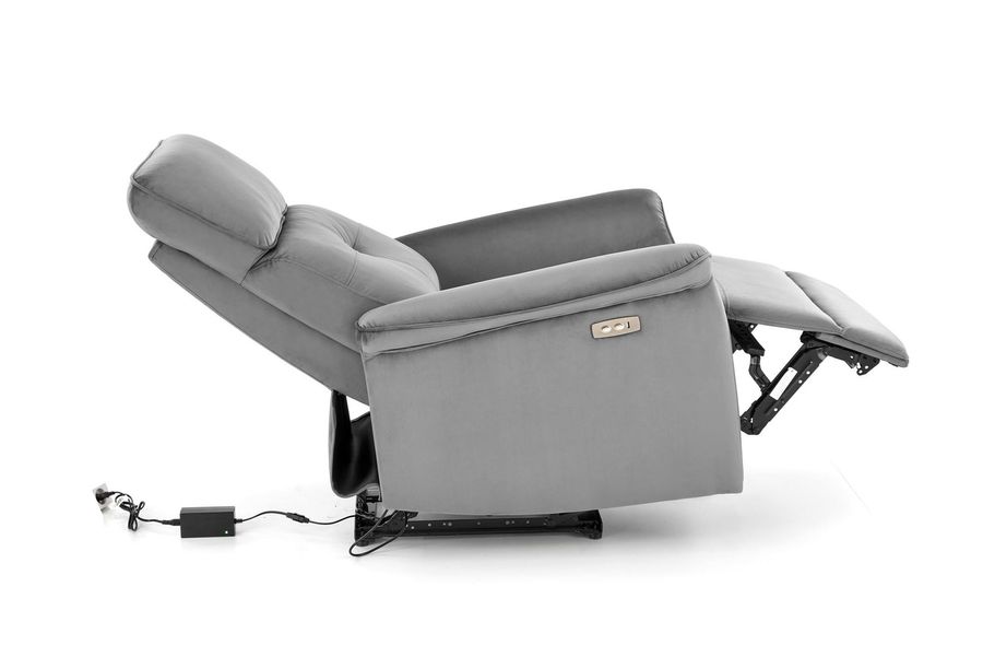 Кресло электрическое-раскладное для отдыха SEMIR серый Halmar Польша