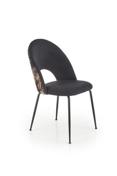 Металлический стул K505 бархатная ткань разноцветный, черный Halmar Польша