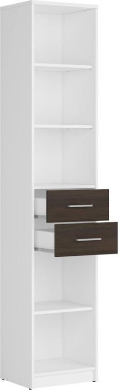 Стеллаж BRW Nepo Plus Белый/Венге ширина 40 3 полки из Польши фото - artos.in.ua