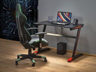 Стол игровой B40 черный / красный Halmar фото - artos.in.ua