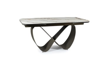 Розсувний обідній стіл INFINITY Ceramic 160/240x95 Signal - білий/коричневий Польща
