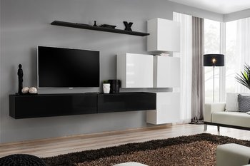 Комплект мебели в гостиную ASM Switch IX 26 ZW SW 9 Черный матовый/Белый глянцевый из Польши