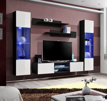 Комплект мебели в гостиную ASM FLY O 23 ZW FY O3 Черный матовый/Белый глянцевый из Польши