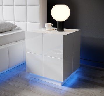Комплект приліжкових тумб CAMA REJA, 2 шт. &mdash; Білий глянець фото - artos.in.ua
