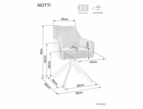 Стул Notti Brego Signal 55&times;83, оливковый, ткань Brego фото - artos.in.ua