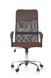 Кресло офисное Vire механизм Tilt, хромированный металл/мембранная ткань черный, сетка коричневый Halmar Польша