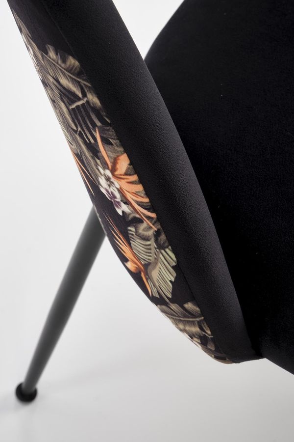 Металевий стілець K505 оксамитова тканина різнокольоровий, чорний Halmar Польща