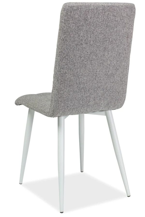 Мягкий кухонный стул OTTO SIGNAL серый на металлических ножках Польша
