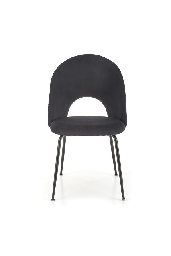 Металевий стілець K505 оксамитова тканина різнокольоровий, чорний Halmar Польща