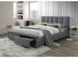Сіре двоспальне ліжко з висувними ящиками Ascot SIGNAL 160x200 Польща