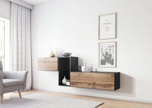 Комод у зал CAMA Roco 11 в стилі хай-тек 75x225x39 Антрацит/Дуб вотан фото - artos.in.ua
