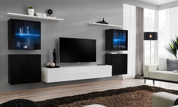Комплект мебели в гостиную ASM Switch XIV 26 ZW SW 14 Черный матовый/Белый глянцевый из Польши