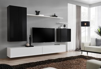 Комплект мебели в гостиную ASM Switch II 26 ZW SW 2 Черный матовый/Белый глянцевый из Польши