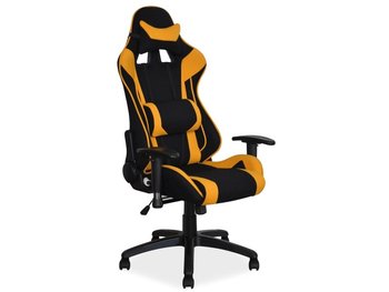 Комп'ютерне геймерське крісло Viper SIGNAL на коліщатках, жовта тканина Польща