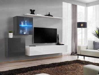 Комплект мебели в гостиную ASM Switch XV 27 GZ SW 15 Графит матовый/Гафит глянцевый ПВХ из Польши