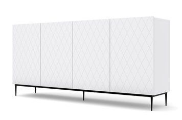 Комод в гостиную Diuna 192 белый мат, черные ножки BIM FURNITURE фото - artos.in.ua