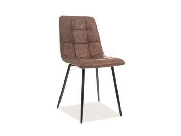 Мягкий удобный стул на кухню LOOK Signal коричневая эко кожа в стиле лофт, 45&times;38&times;88 см фото - artos.in.ua