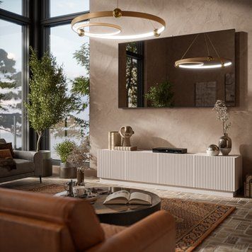 Тумба під телевізор на цоколі CAMA LIVERTI 200 кашемір фото - artos.in.ua