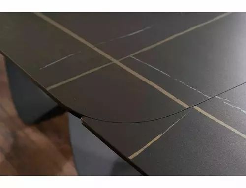 Обідній стіл Infinity Ceramic Signal 160&times;95&times;76, чорний, загартоване скло + кераміка фото - artos.in.ua