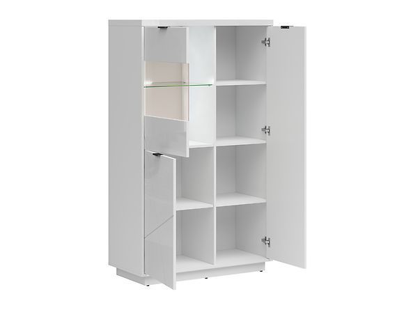 Витрина BRW Forn S471-REG2D1W-BIP, белый глянцевый/белый глянцевый, из Польши фото - artos.in.ua