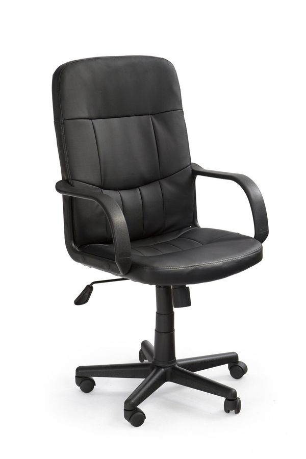 Крісло офісне Denzel механізм Tilt, метал чорний / екошкіра чорний Halmar Польща