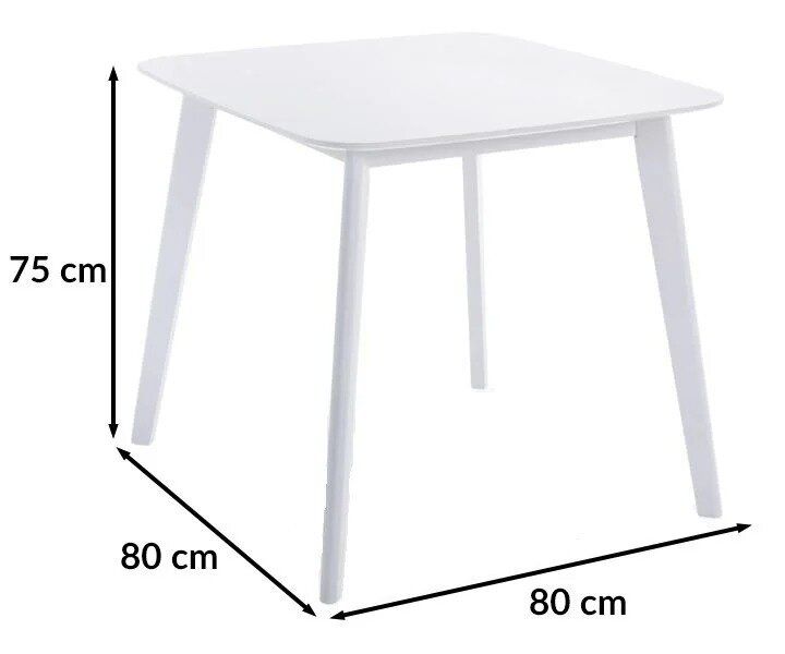 Стол квадратной формы для кухни Sigma 80x80 SIGNAL Белый на 4 персоны в стиле модерн Польша фото - artos.in.ua