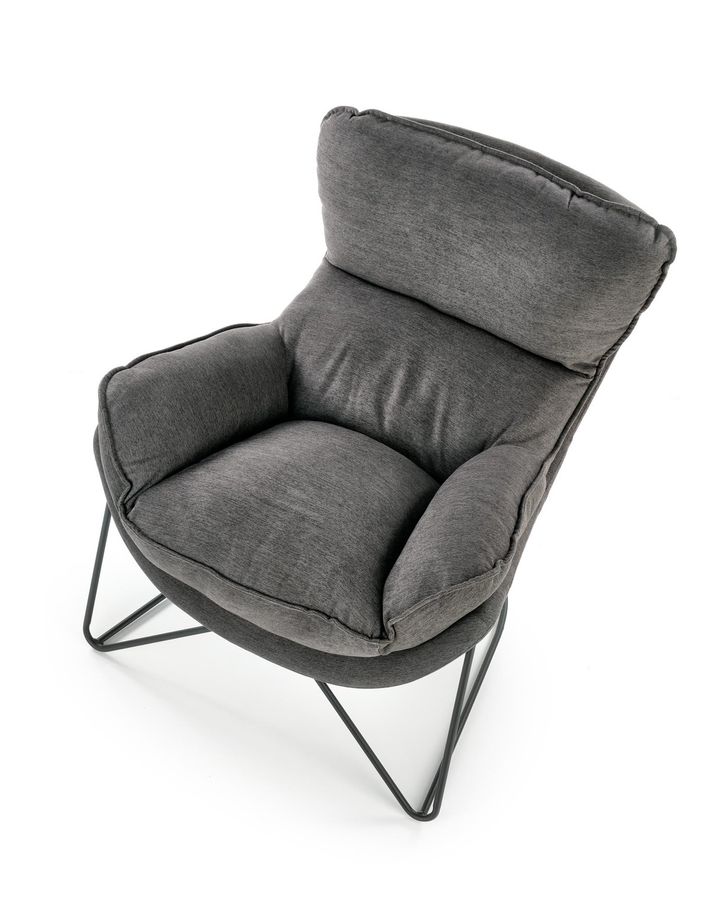 Крісло для відпочинку VOLKER темно-сірий/чорний Halmar Польща