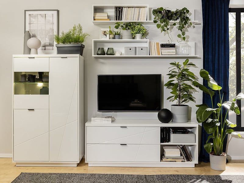 Витрина BRW Forn 94 с 3 дверями &mdash; белый глянец фото - artos.in.ua