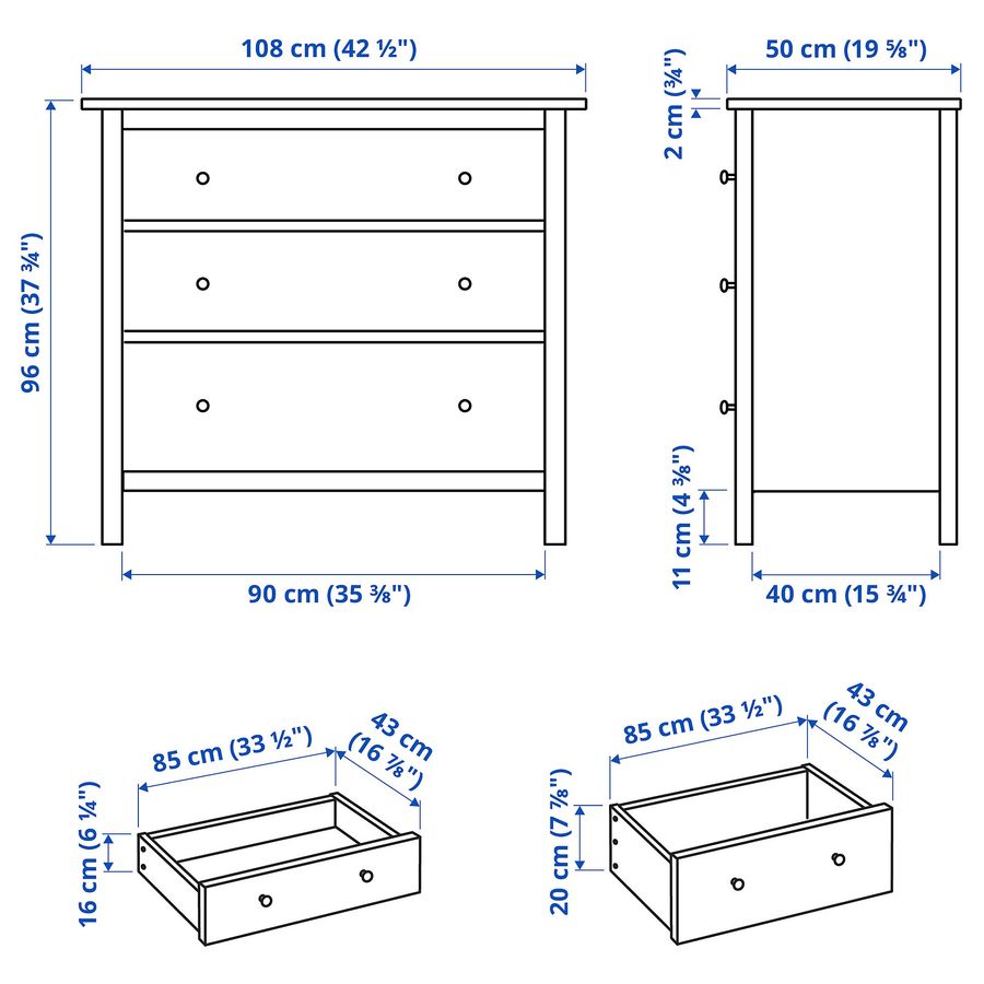 ІКЕА Комод HEMNES ХЕМНЕС, 605.857.96 фото - artos.in.ua