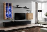 Комплект мебели в гостиную ASM Switch XII WTS SW 12, дуб Wotan, черный фото - artos.in.ua